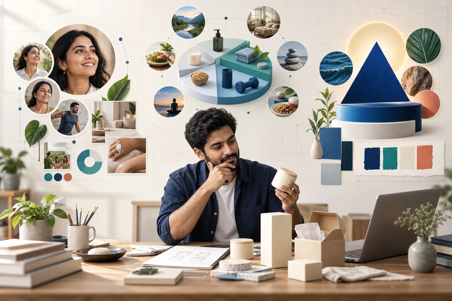 A visual map connecting customer, category and brand position